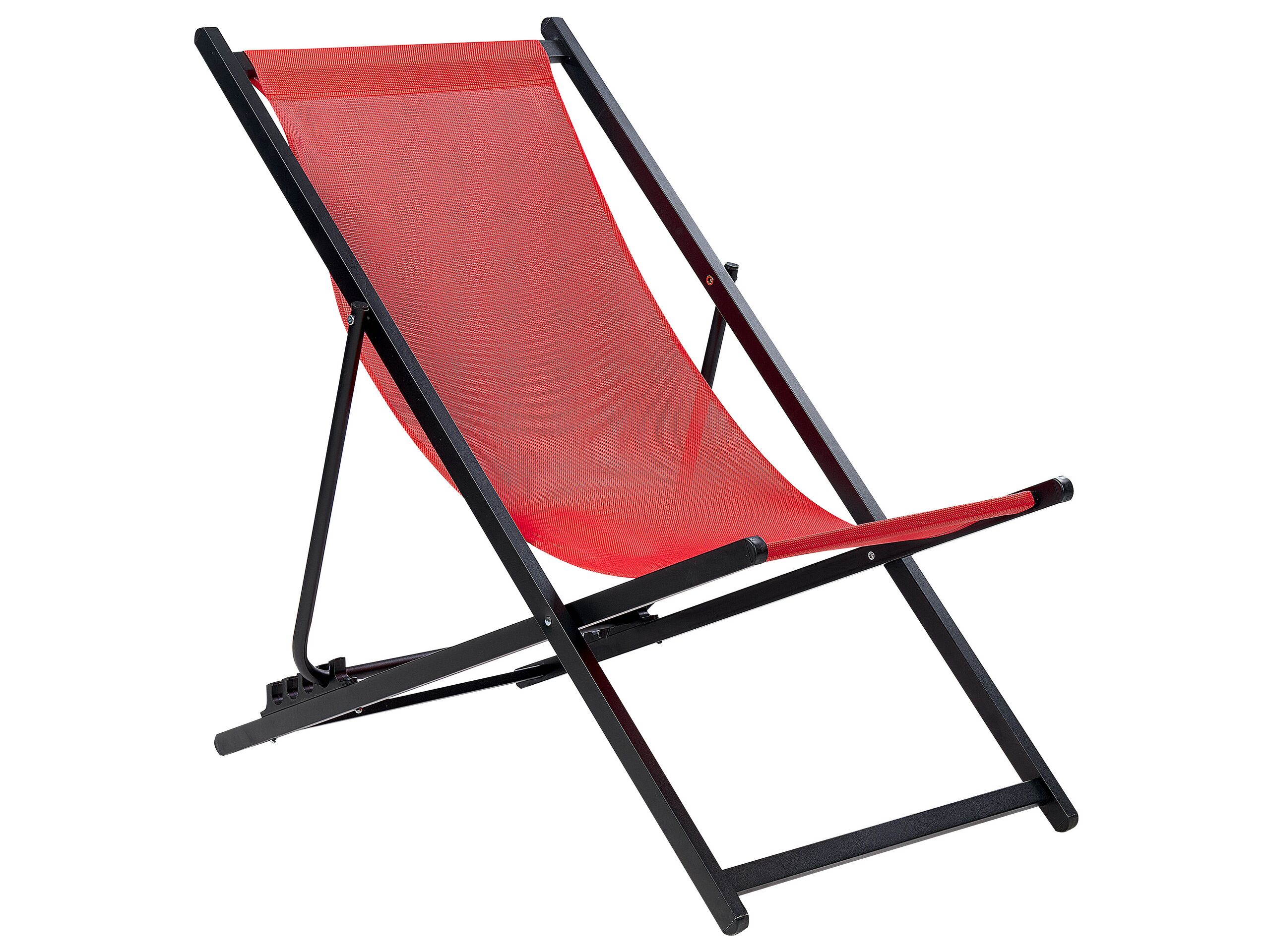 Cadeira de praia dobrável locri ii metal vermelho