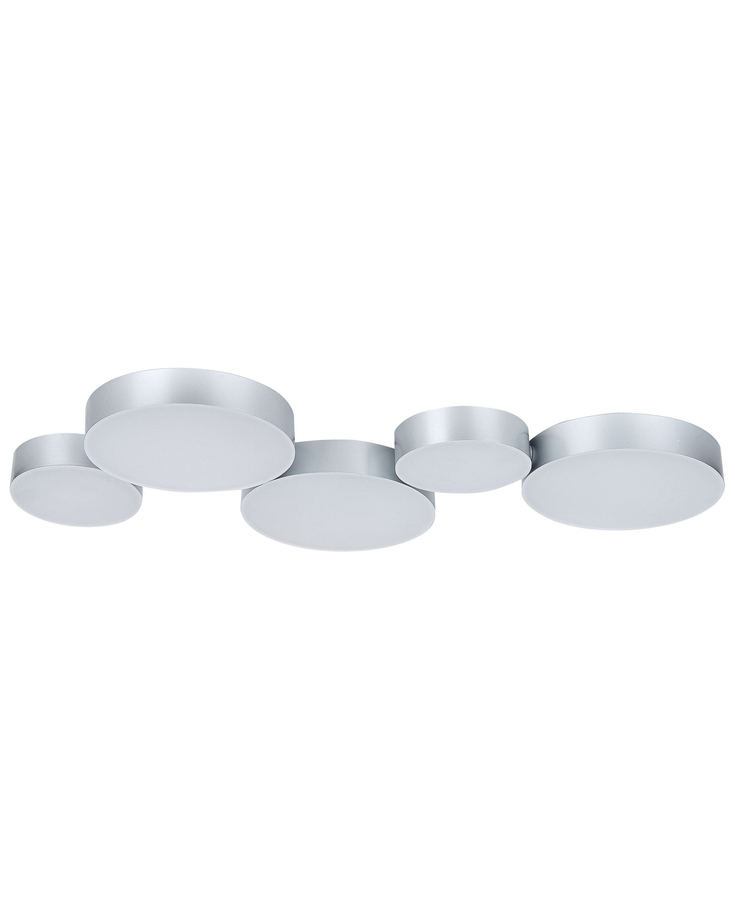 Candeeiro de teto LED luga metal prateado