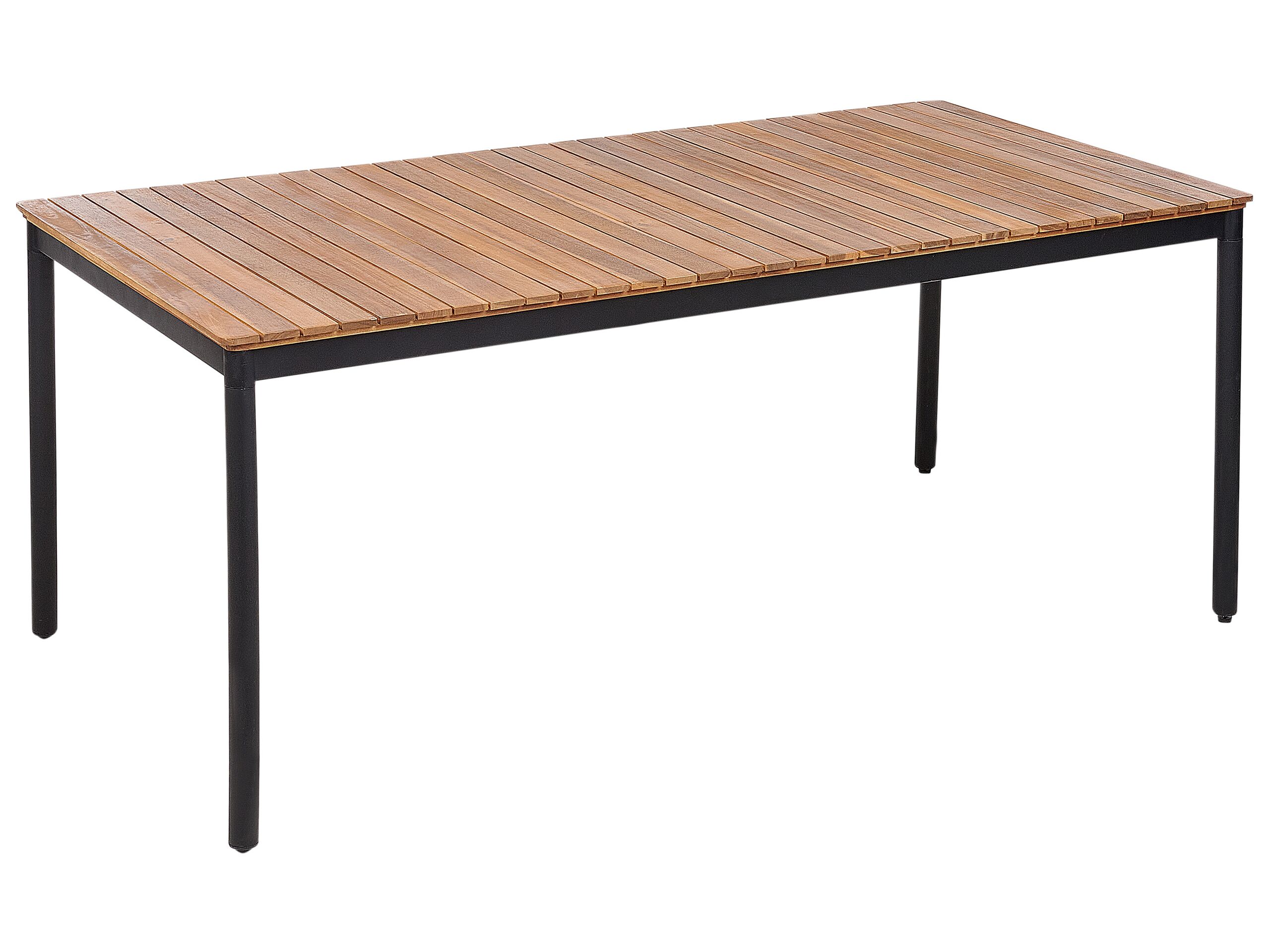 Mesa de refeição de jardim vallese 180 cm 90 cm madeira de acácia castanho