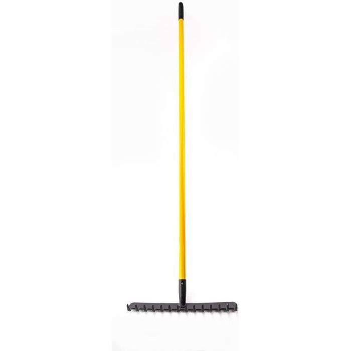 Rastelo de 14 dentes - cabo em fibra de vidro - preto/amarelo