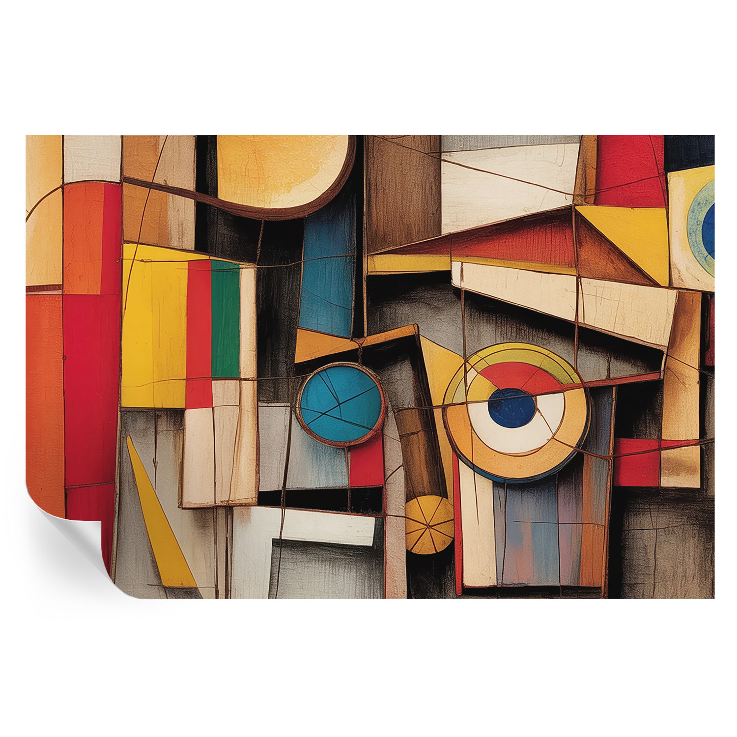 Papel de parede autocolante padrões geométricos 104x152 tulup