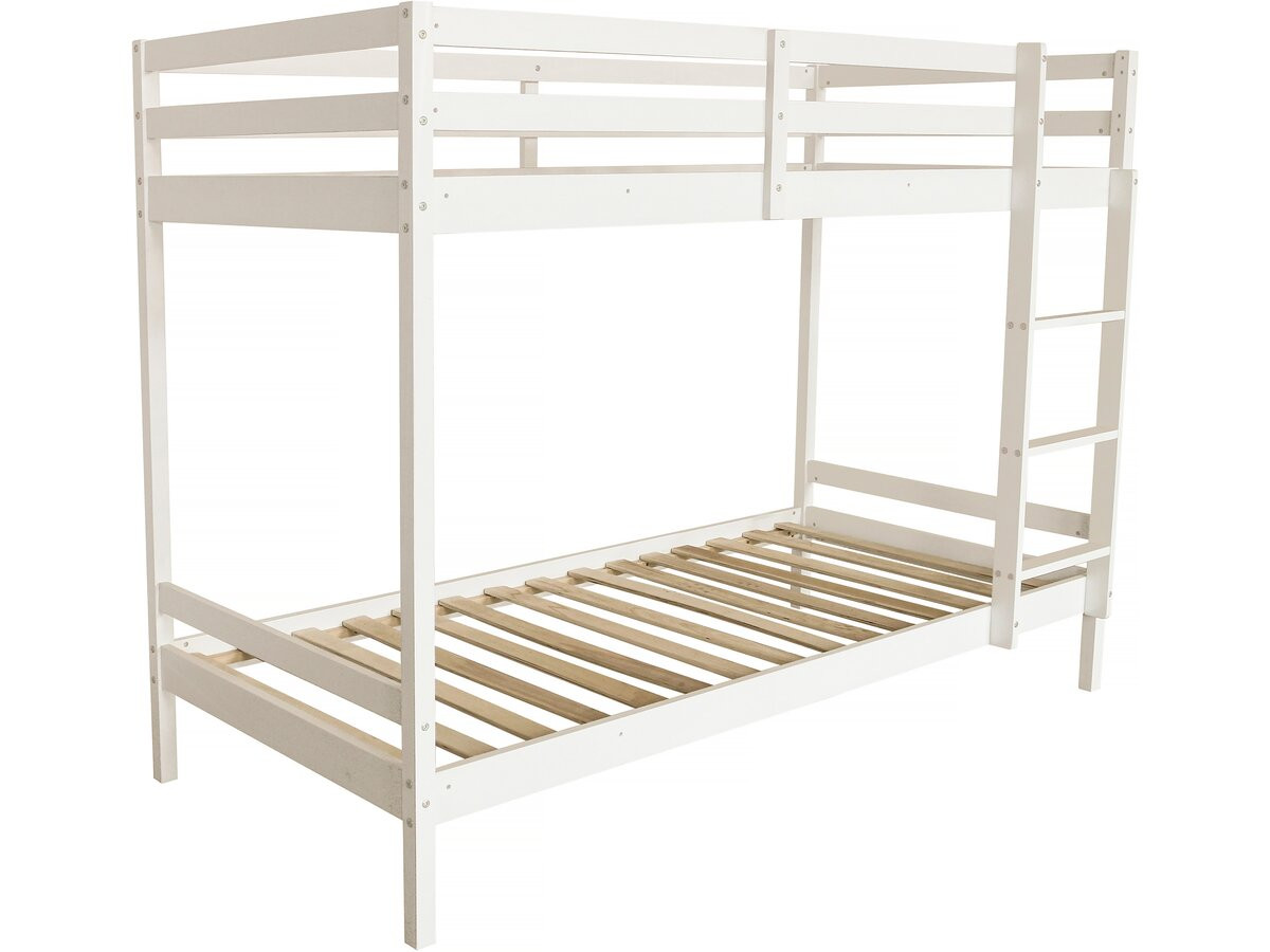 Beliche infantil de madeira "lionel" 90 x 190 cm - branco