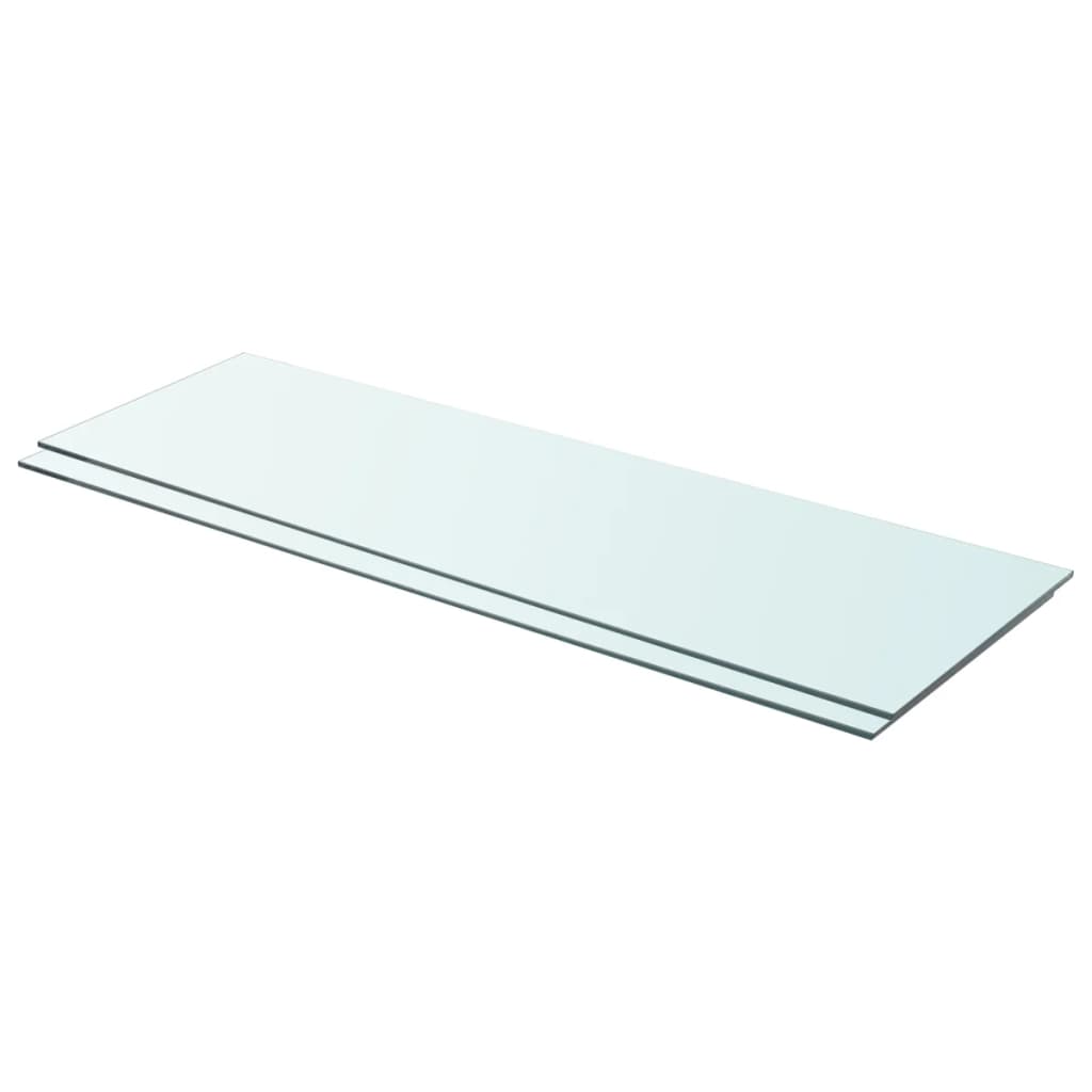 Prateleiras 2 pcs 90x30 cm vidro transparente
