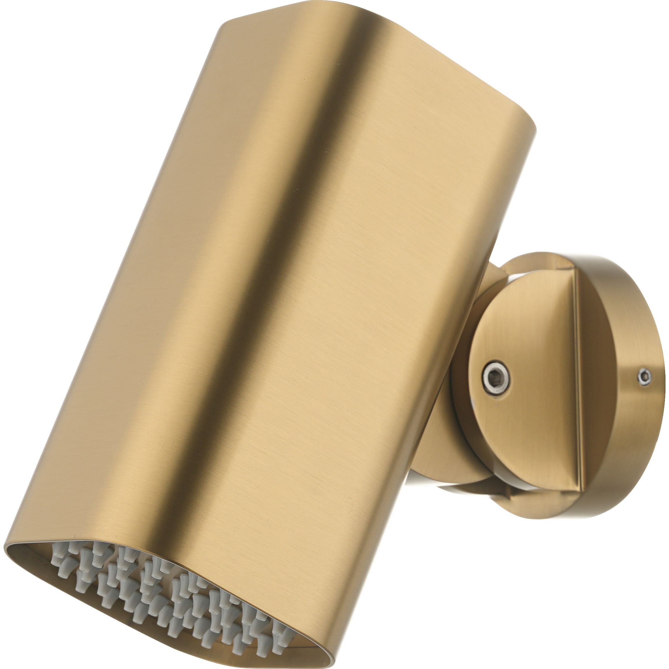 Spray quadrado 8x8 cm para tubo de duche ouro escovado metal