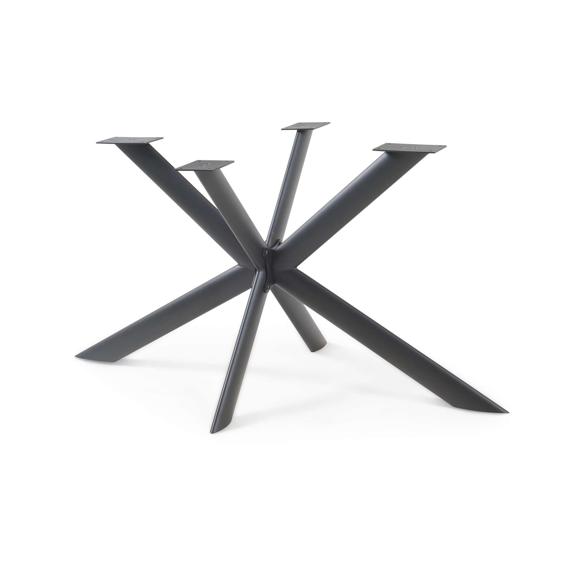 Estrutura de mesa svallersun oval aço 140x78x72 cm preto [en.casa]