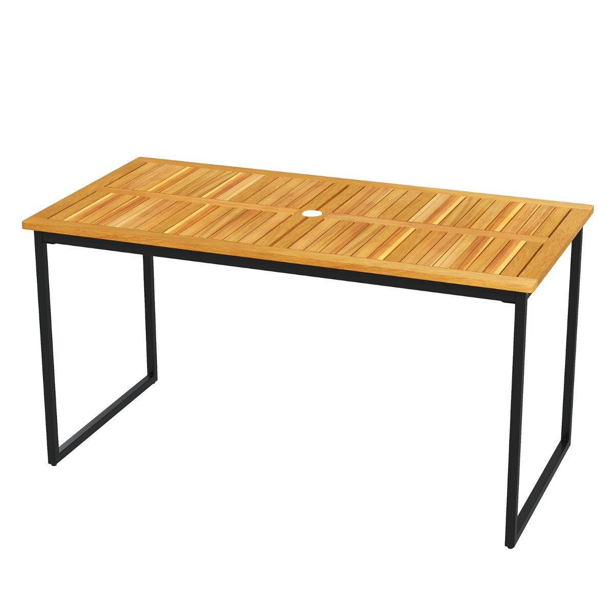 Mesa de jantar - helloshop26 - 140x70 cm - madeira de acácia - estrutura de