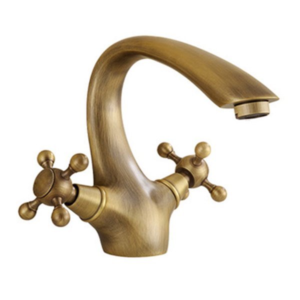 Torneira de lavatório retro, dourado