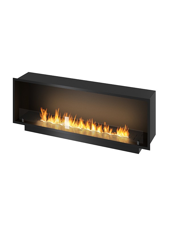 Slim inside black - lareira embutida a bioetanol 150 cm