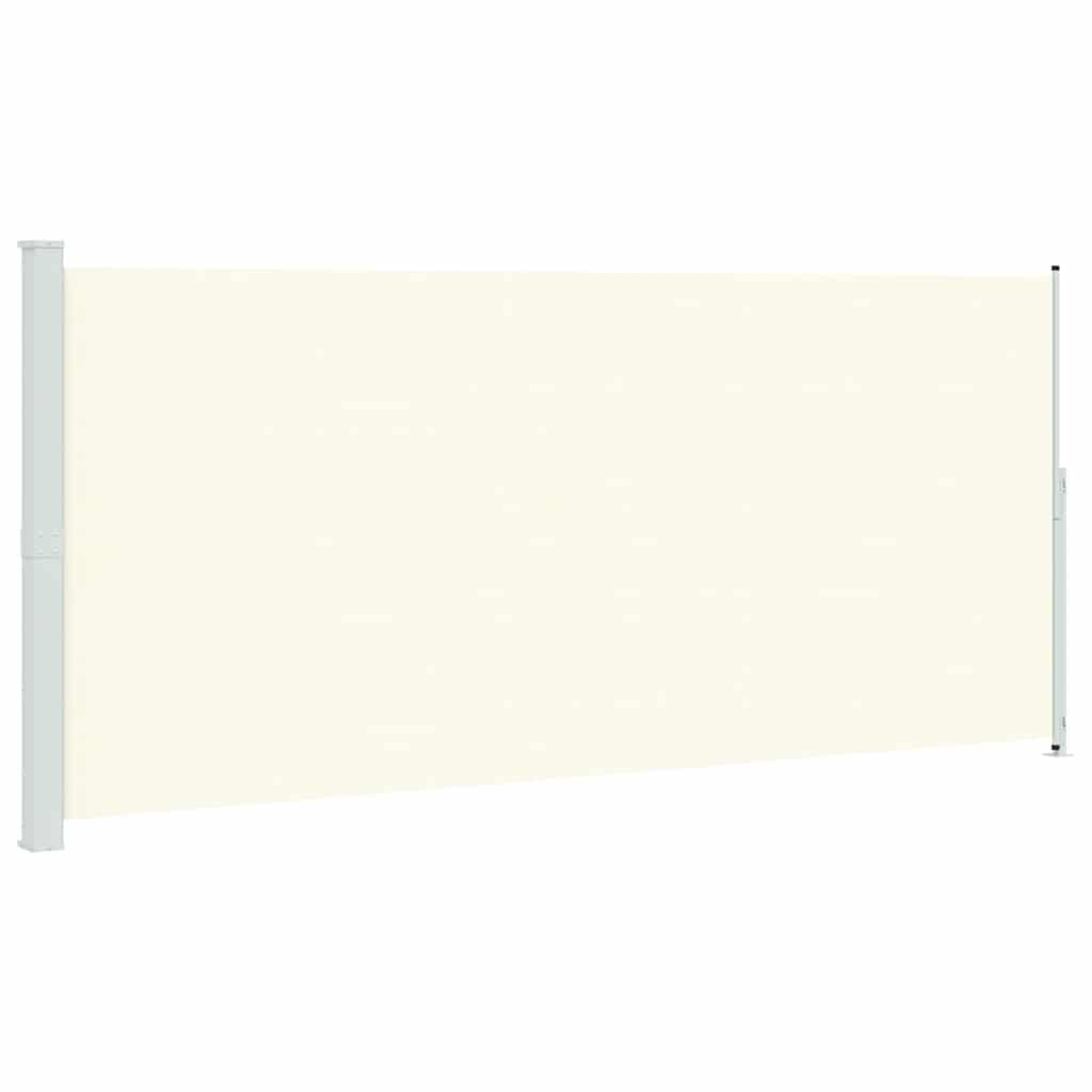 Toldo lateral retrátil para pátio 220x500 cm cor creme