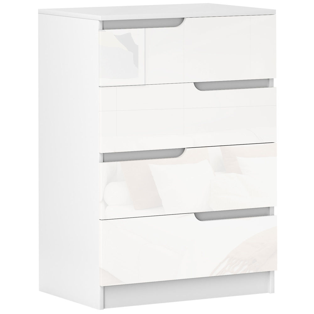 Cómoda com 4 gaveta 60x40x85 cm color blanco Homcom