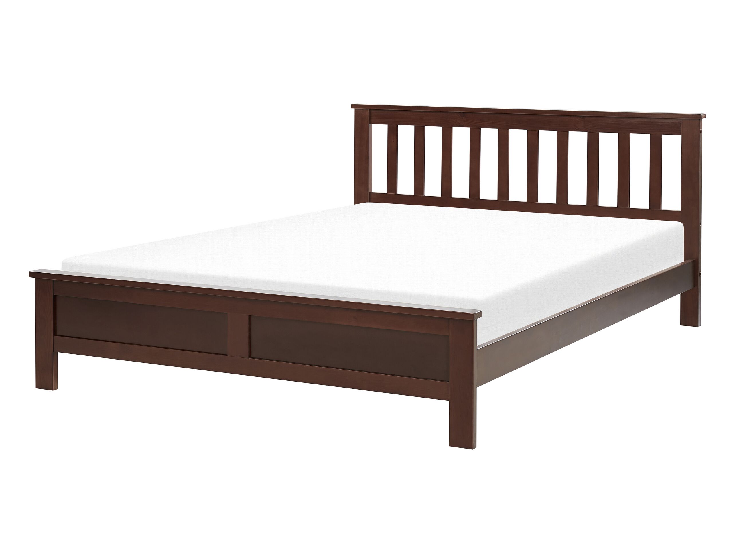 Cama madeira de pinho mayenne 140 x 200 cm castanho escuro