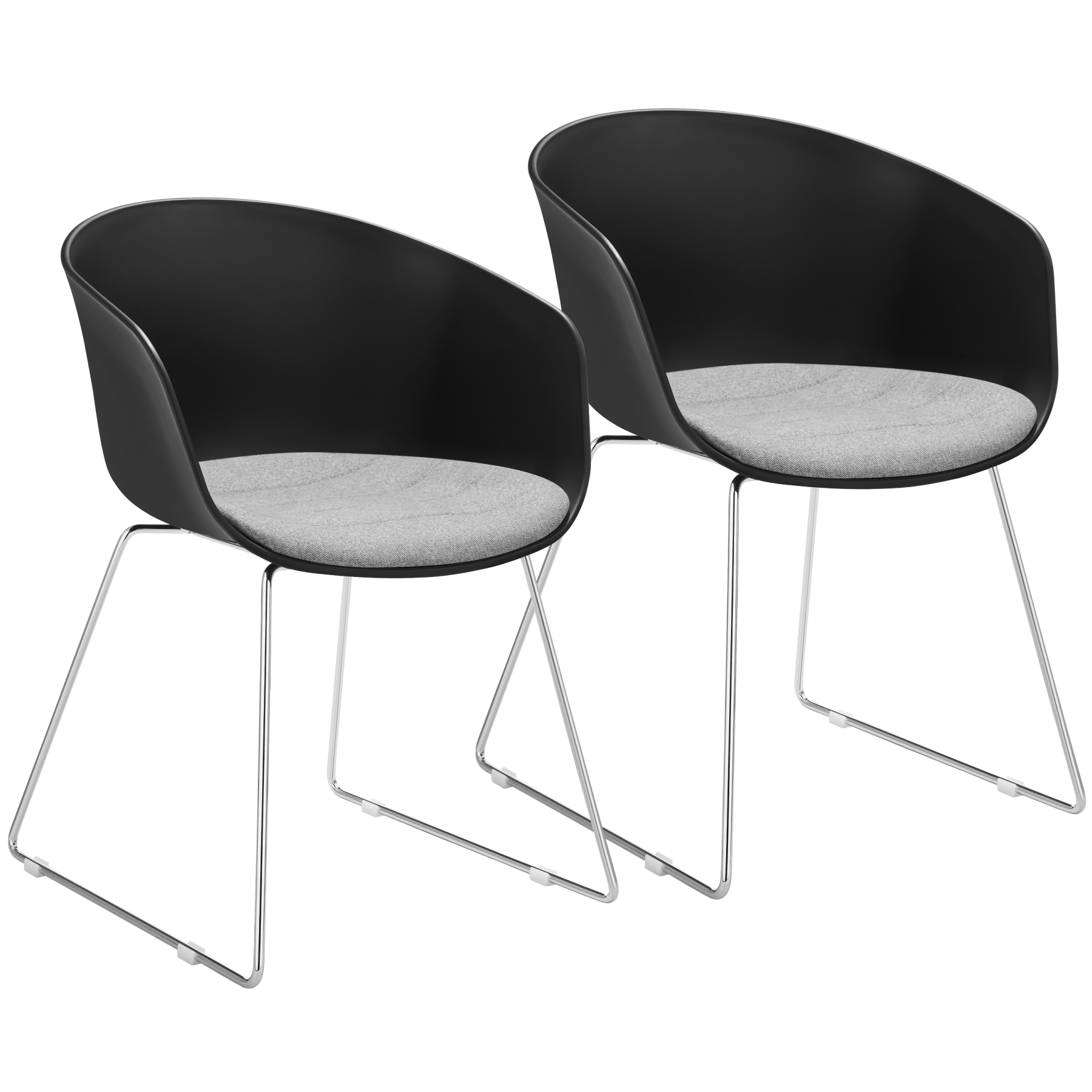 2 cadeiras de sala de jantar com apoio de braços, asientos acolchoados