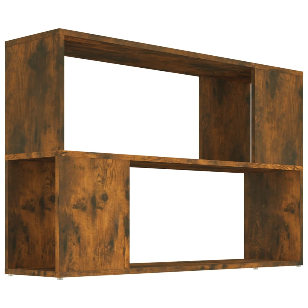 vidaXL estantería madera contrachapada color roble ahumado 100x24x63cm
