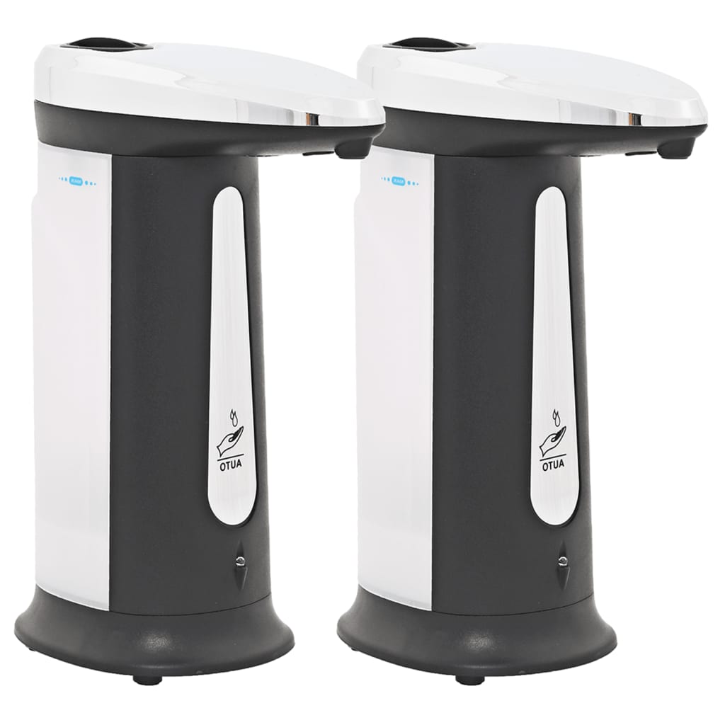 vidaXL dispensador de jabón automático con sensor y sonido 2 uds 800ml