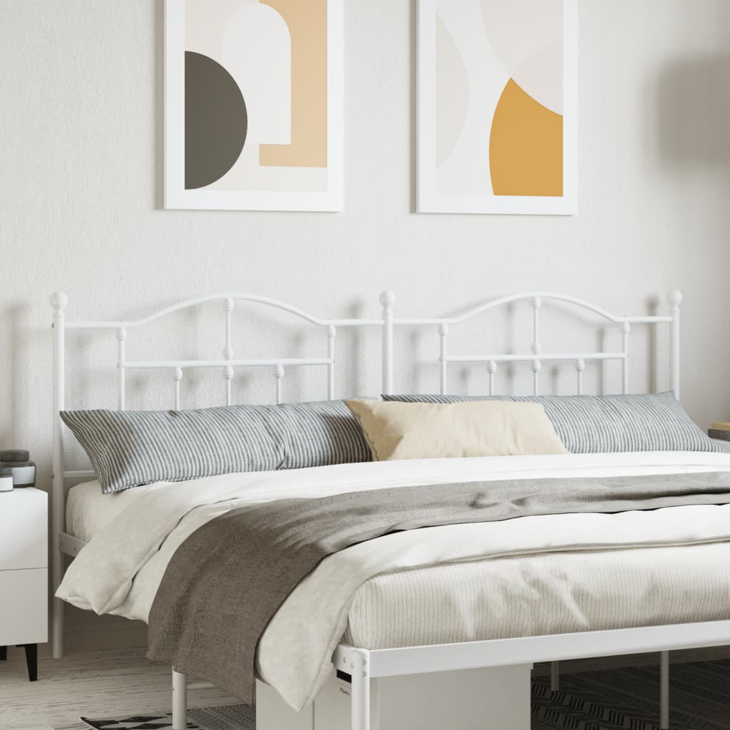 Cabeceira de cama 200 cm metal branco ptob3163