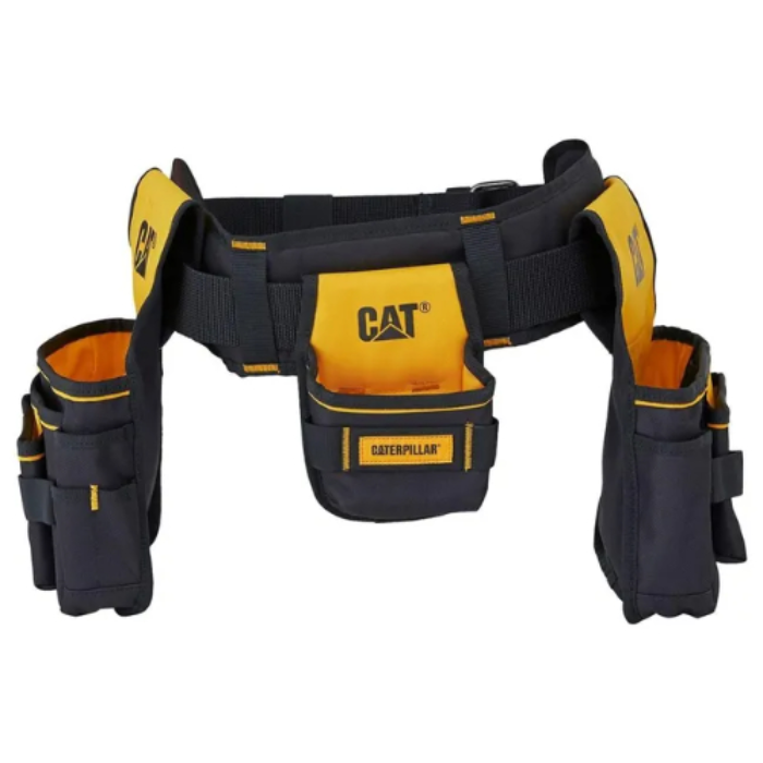 Cinto de ferramentas profissional caterpillar 3 bolsos