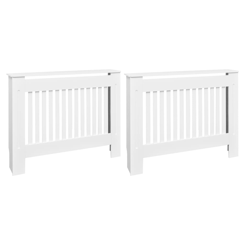 vidaXL coberturas de radiador 2 pcs mdf 112 cm branco