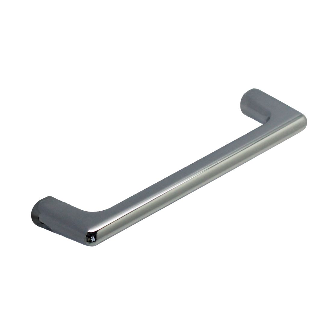 Puxador para móveis zamac acabamento cromado brilhante 128 mm