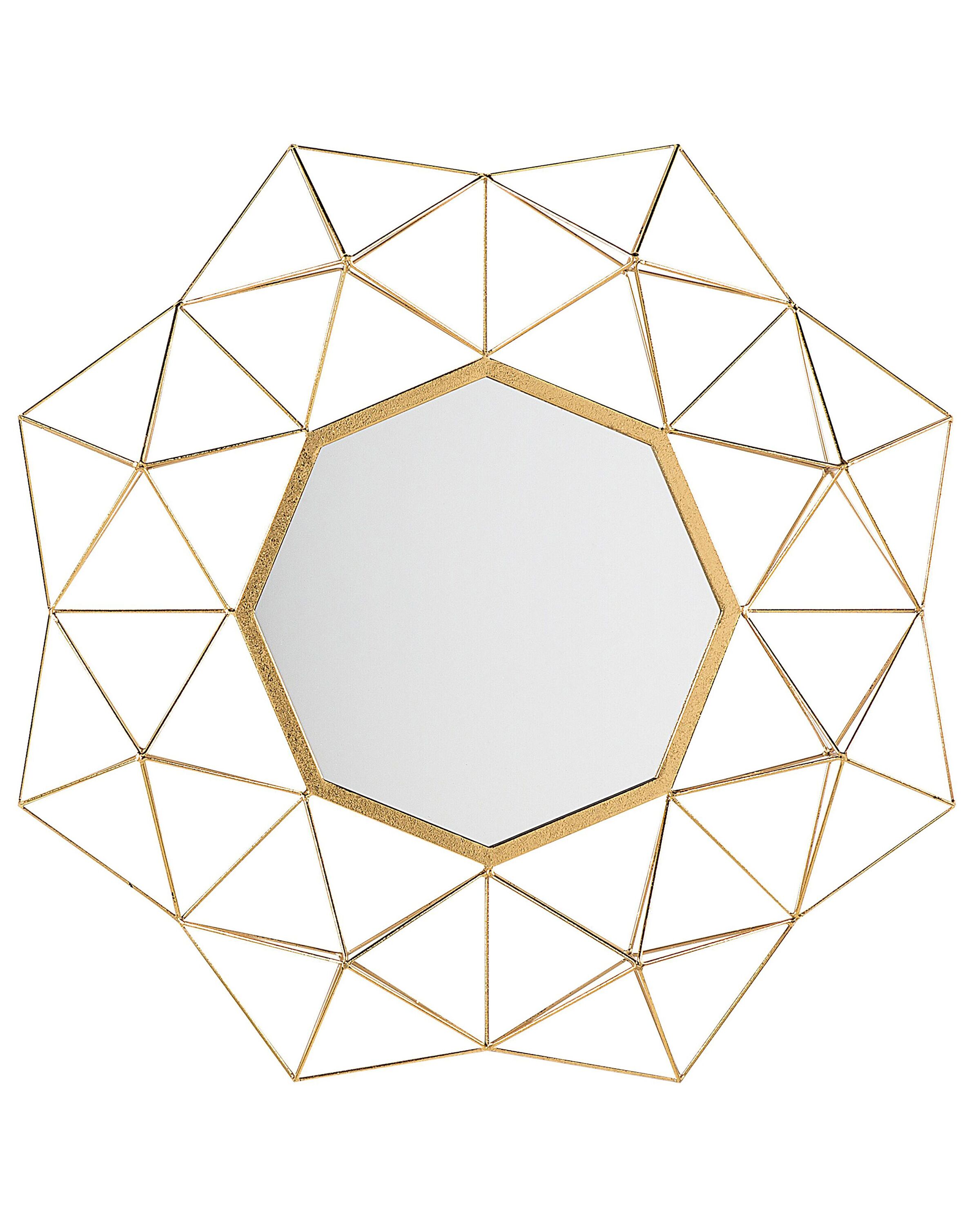 Espelho gaillac 80 cm 80 cm metal dourado