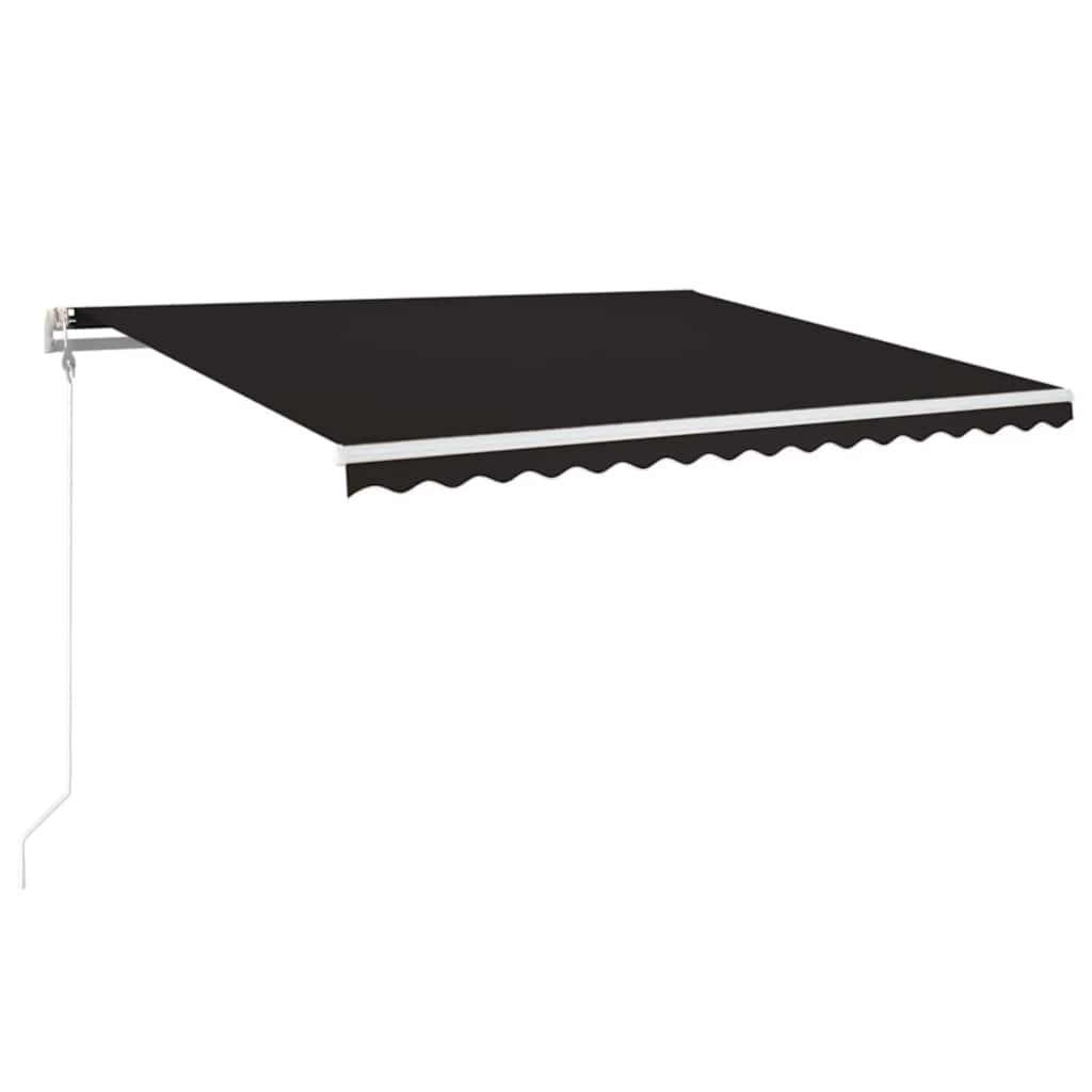 Toldo automático com LED e sensor de vento 450x350 cm antracite