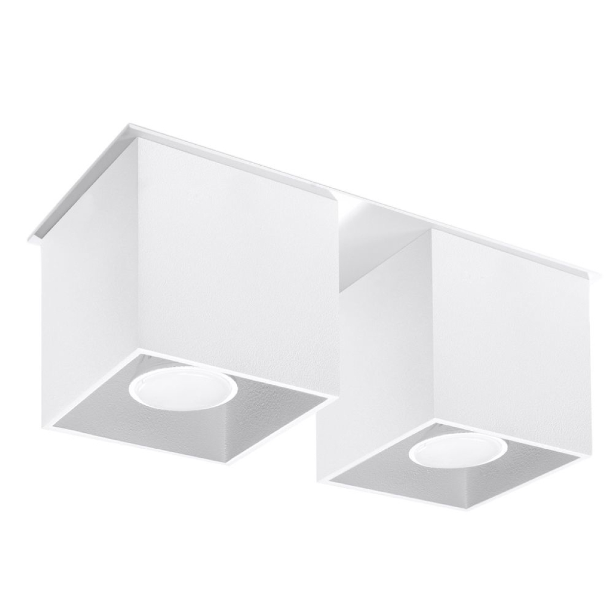 Lámpara de techo quad 2 blanco aluminio 26x12x11cm