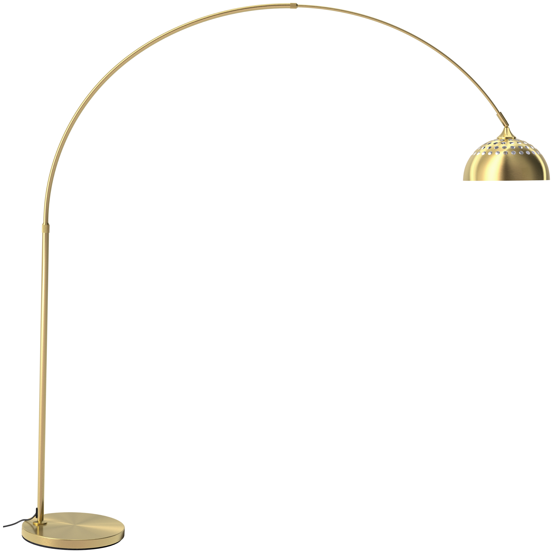 Candeeiro de arco telescópico, retro, altura 187-206 cm, 60 w dorado