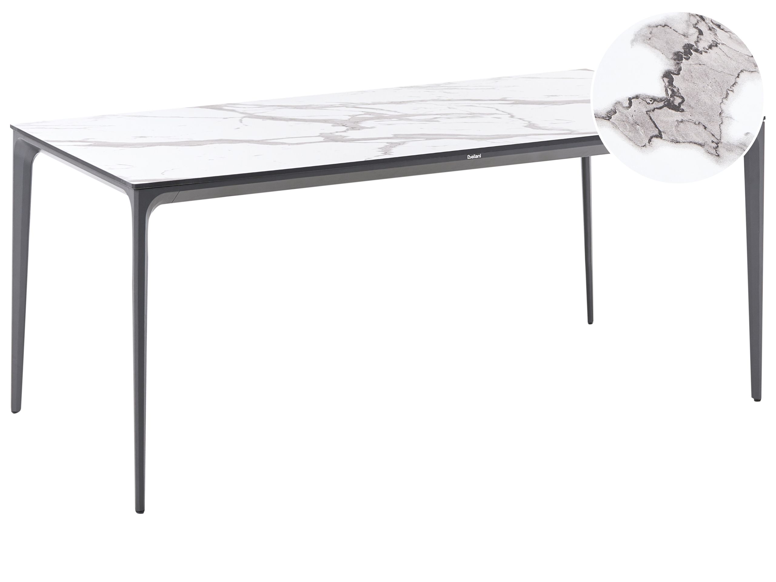Mesa de jantar termolaminado de alta pressão (hpl) branco sovareto