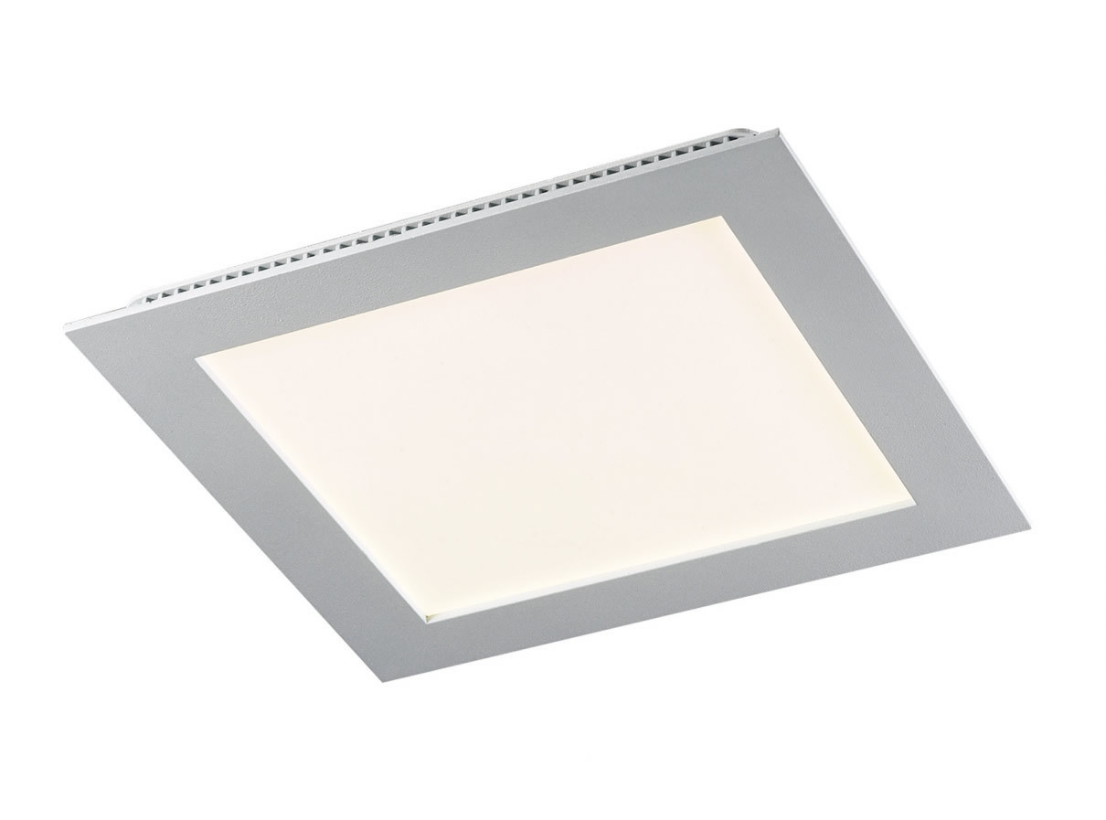 Downlight LED 18w luz tom frio 6000k, quadrado rebaixado. Cor branca