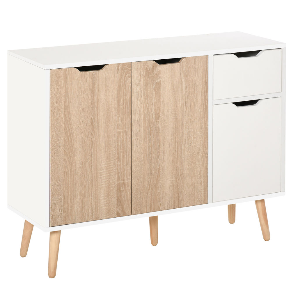 Aparador 90x30x72cm bicolor Homcom, casa - móveis de armazenamento