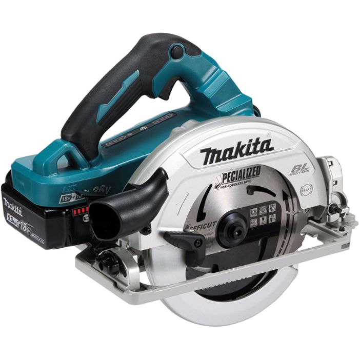Serra circular 36 v 2 x 18 v li-ion bl1850b diâm. 190mm Makita dhs783t2ju