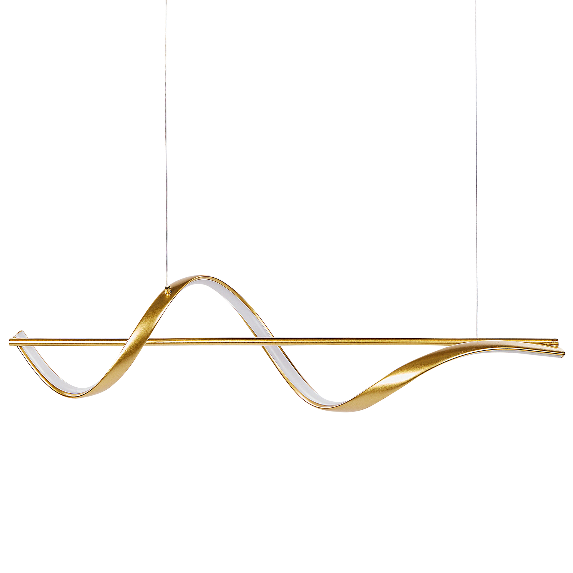 Candeeiro LED suspenso khutti metal dourado