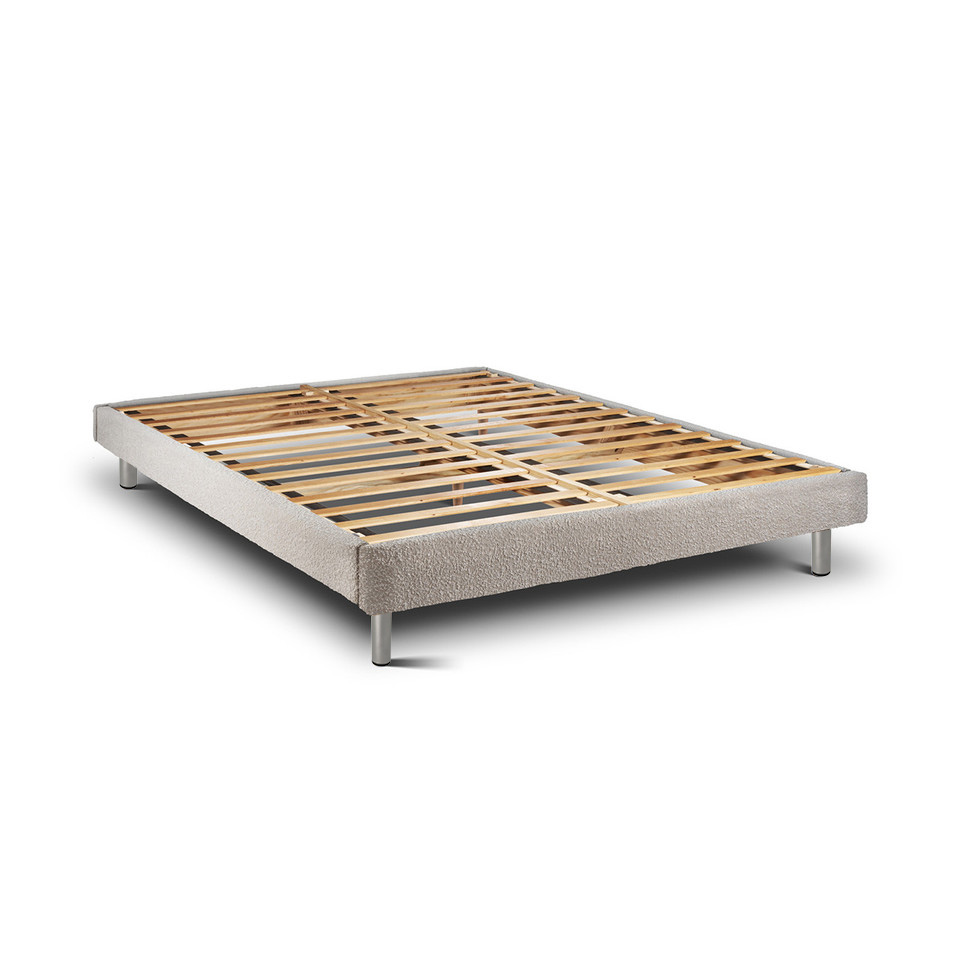 Estrutura de cama ascot pearl 200 x 160 cm altura 30 cm indream