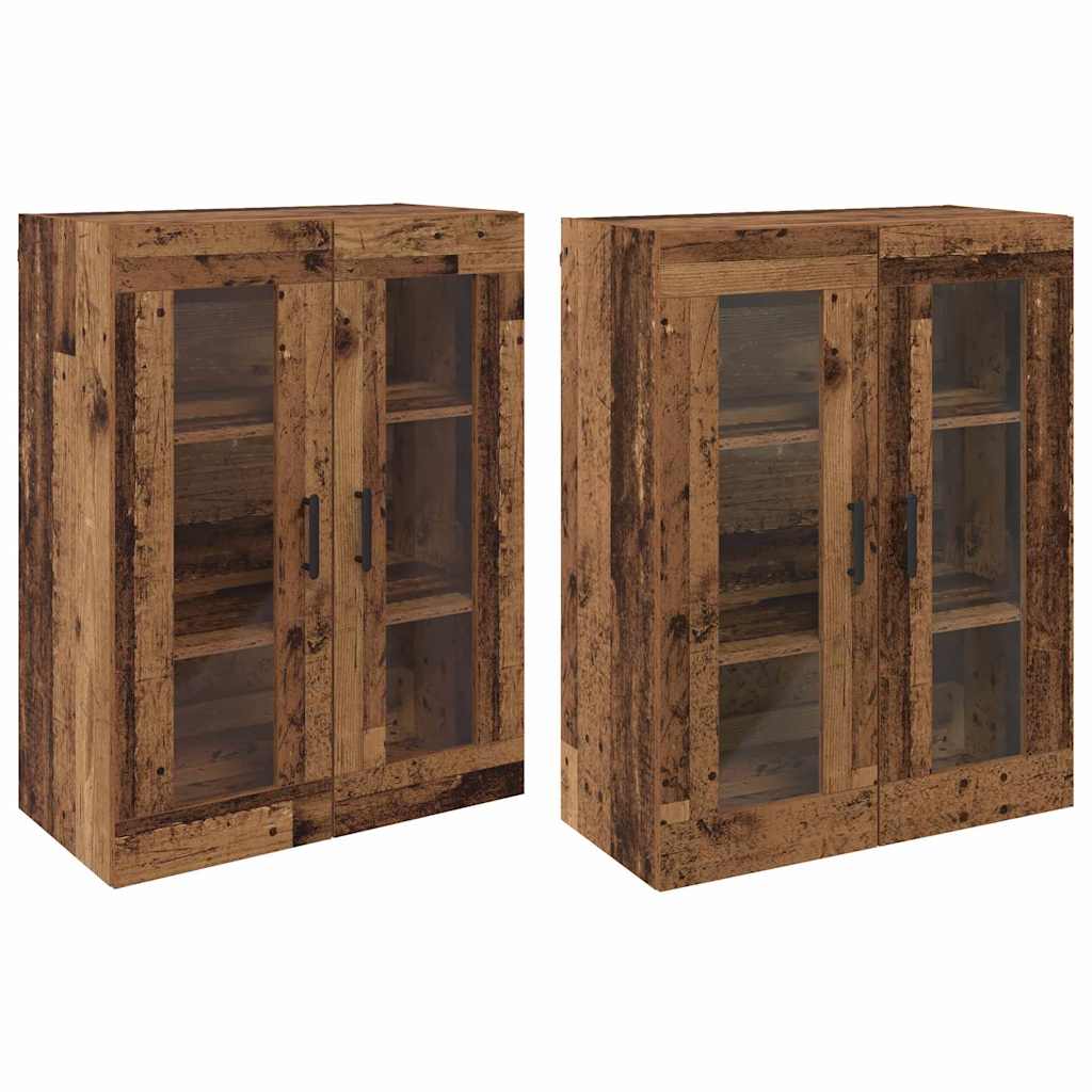Conjunto de 2 prácticos armarios de pared de estilo