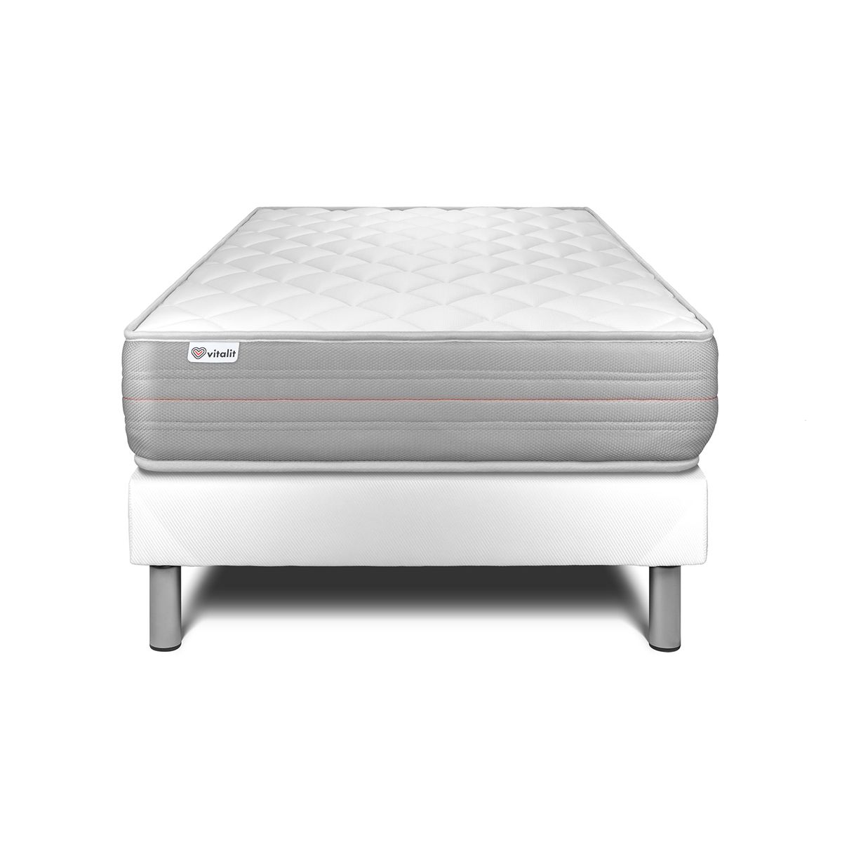 Pack sommier colchão vitalmemo 120 x 200 cm sommier em kit branco