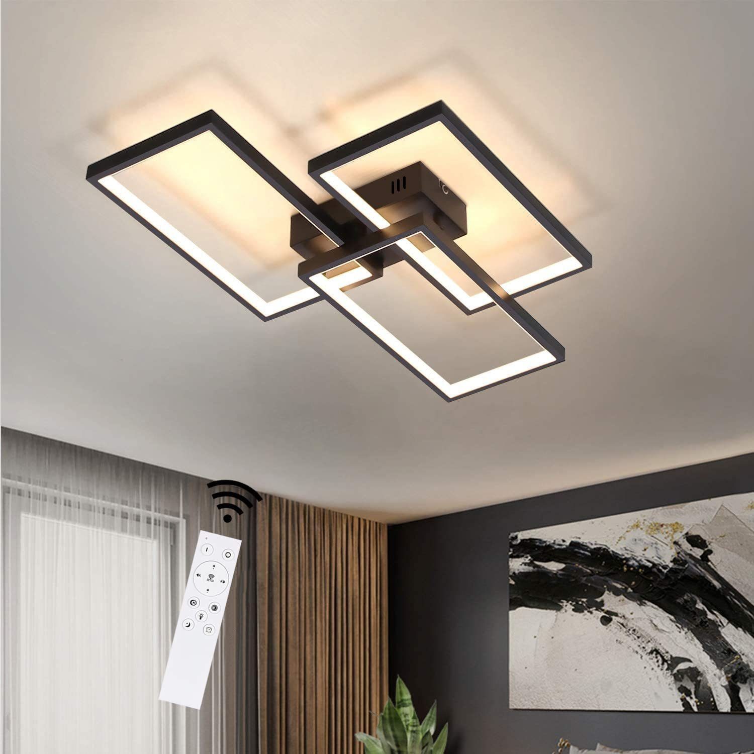 Nettlife LED plafon 63w regulável com controle remoto design moderno em