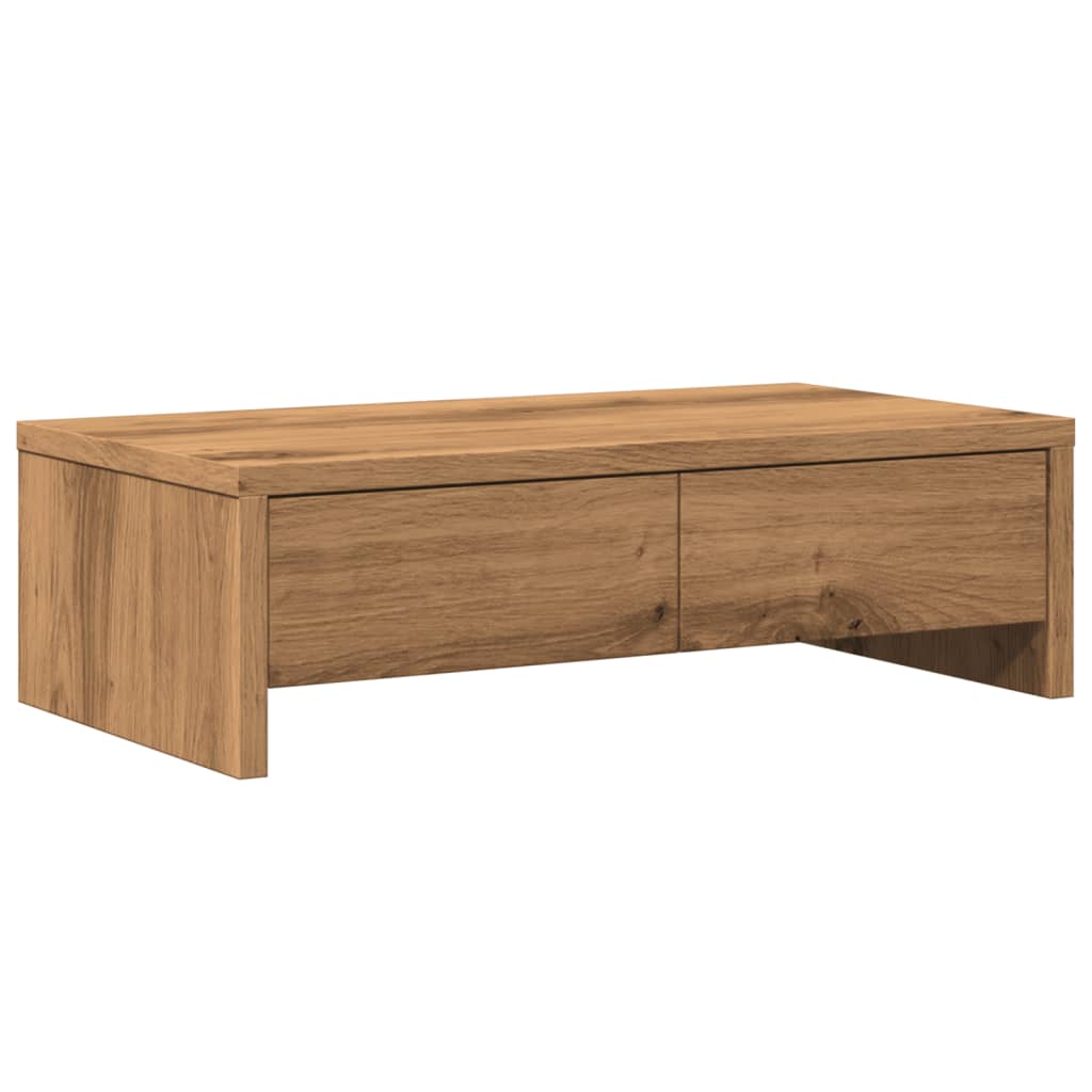 Suporte de monitor mesa móvel de escritório e gavetas artesanal madeira eng
