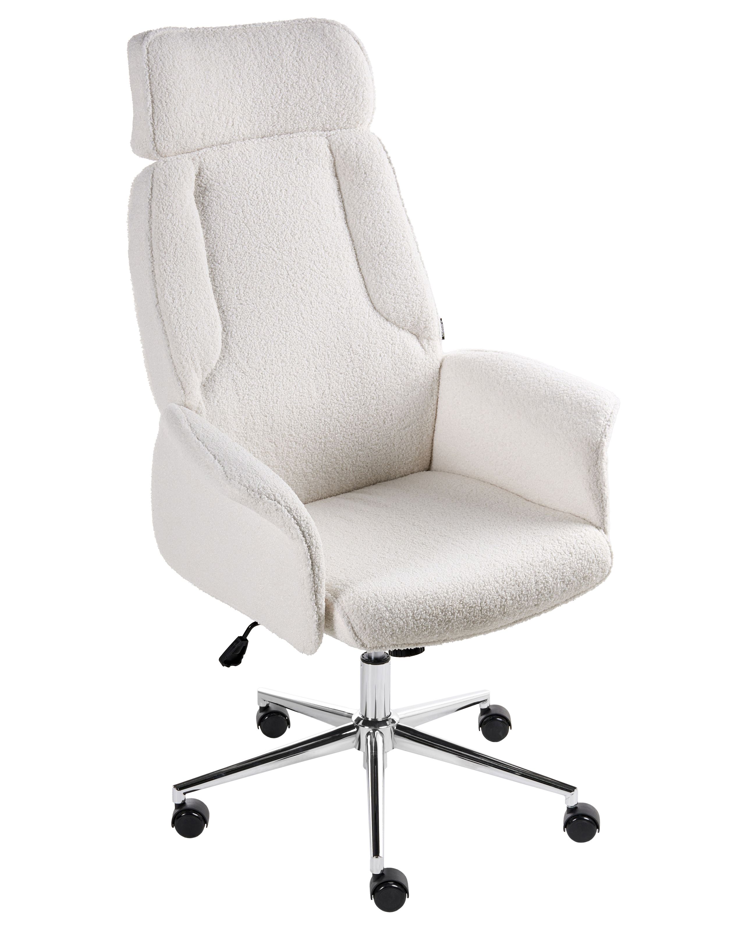 Cadeira de escritório pilot bouclé branco creme