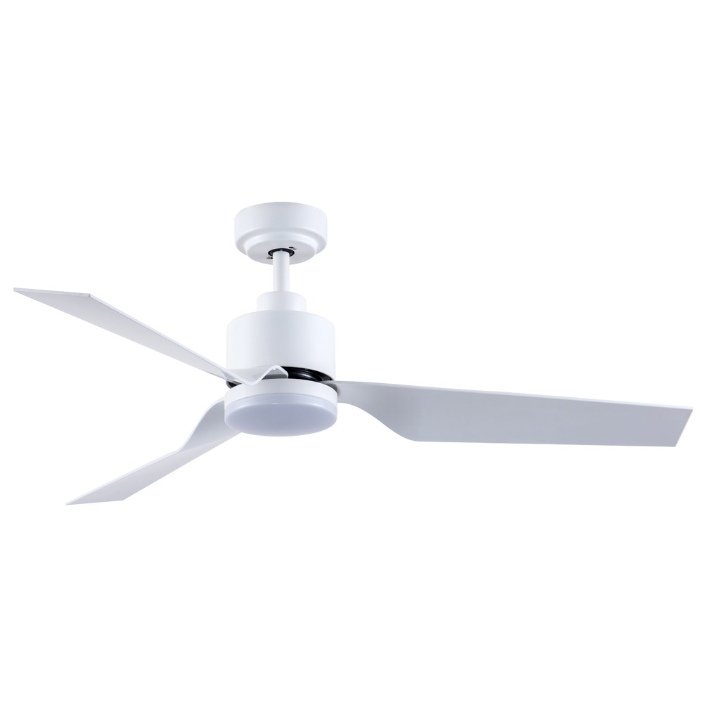 Ventoinha de teto com luz LED flip silencioso e controle branco ø127
