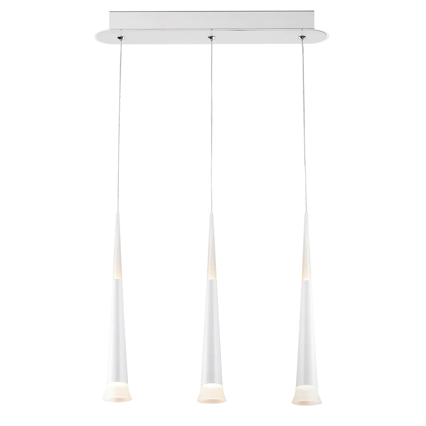 Candeeiro suspenso LED flute 8c - 21 w - 4000 k - branco - metal - azabak