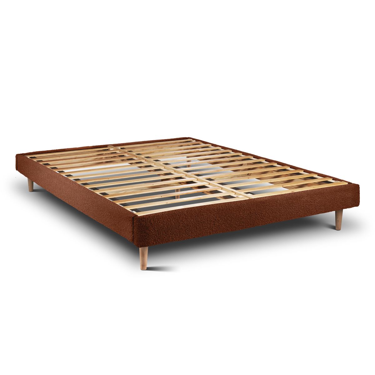 Estrado de molas com ripas 160x200 cm - tecido bouclette - kit "faça você m