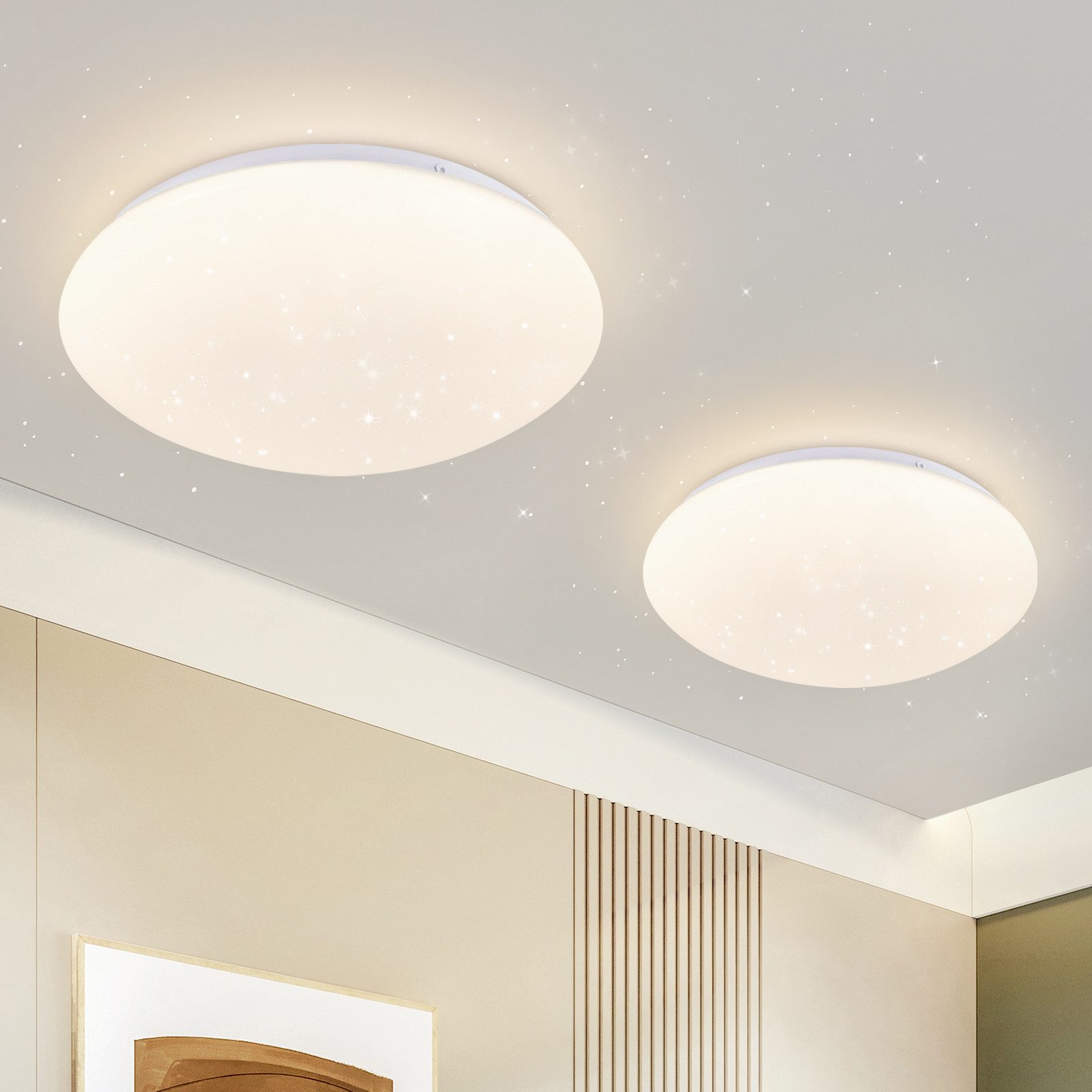 Nettlife segundo teto LED sala - ø 16,5 cm, 4000 k, 5 w, branco neutro,
