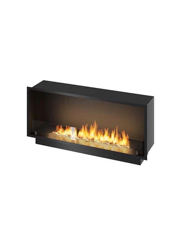 Slim inside black - lareira embutida a bioetanol 120 cm