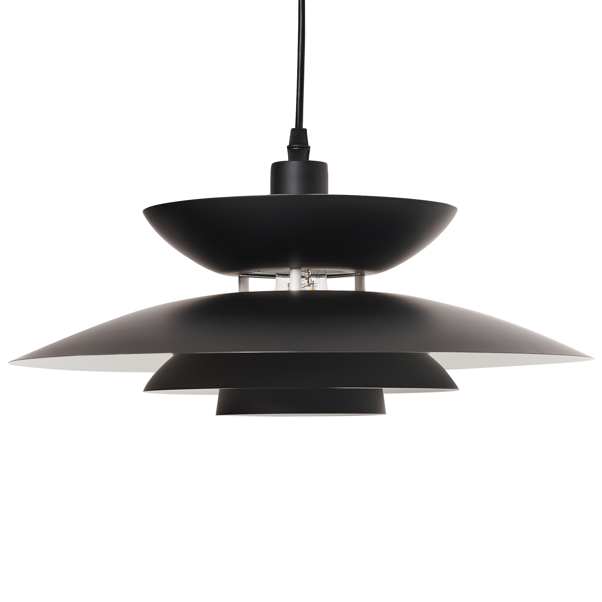 Candeeiro suspenso jurga metal preto