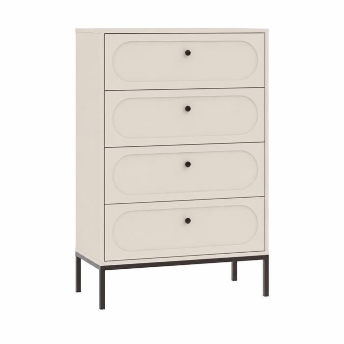 Comoda - 3xe living - 4 gavetas - cachemira (bege) - painéis de melamina/md