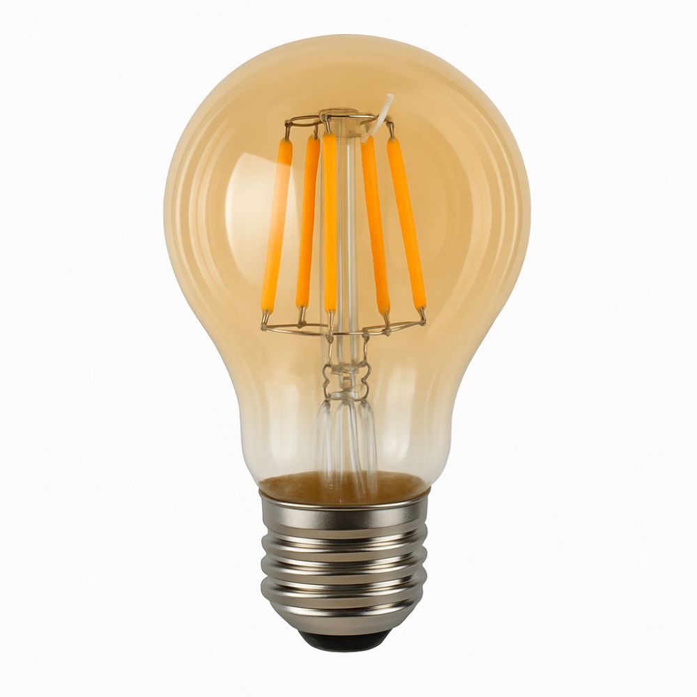 Lâmpada LED a60 E27 E27 filamento 6w 550lm. Luz quente 2700k