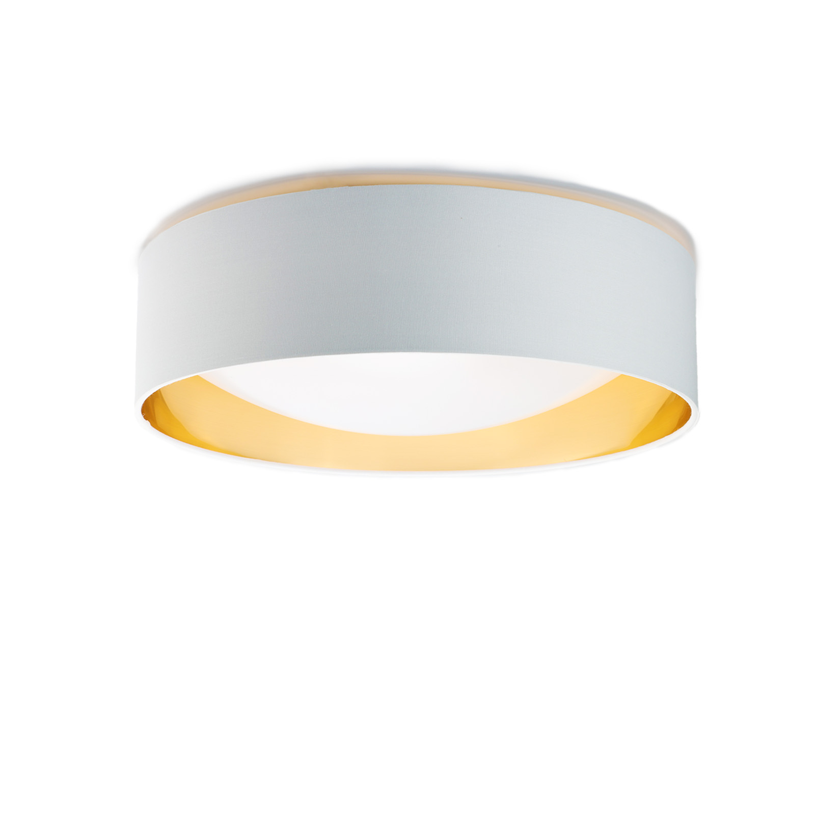 Plafón LED 24w têxtil branco ø40cm luz selecionável cct