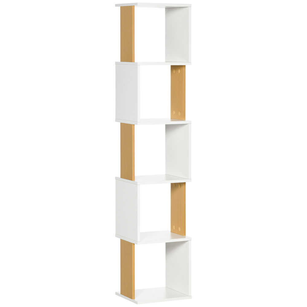 Estante 33x28x161 cm bicolor Homcom, casa - móveis de armazenamento