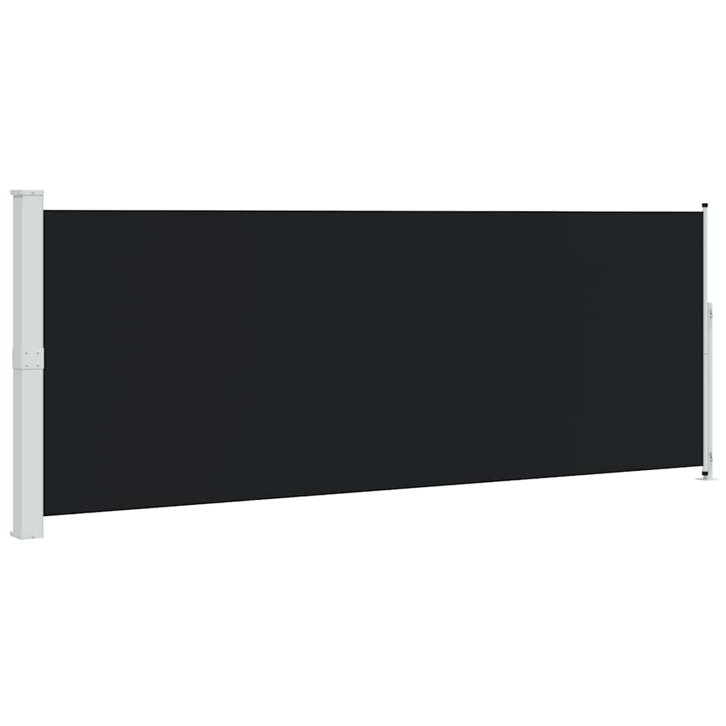 Toldo lateral retrátil para pátio 180x500 cm preto