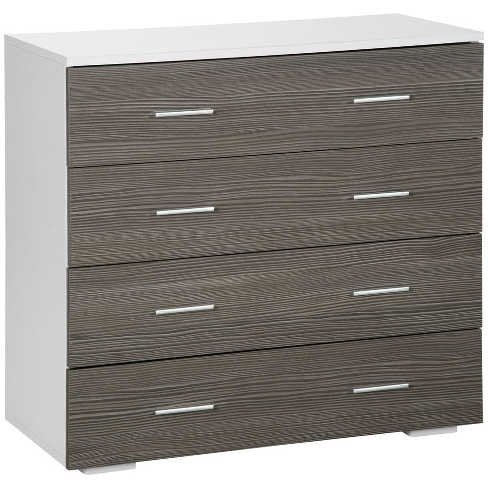 Cómoda com 4 gaveta 76x35x72 cm color gris Homcom
