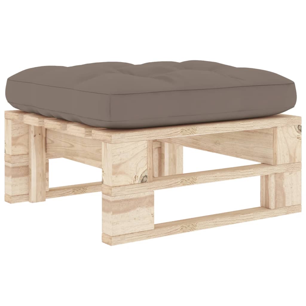 vidaXL otomana de jardín de palets madera de pino impregnada
